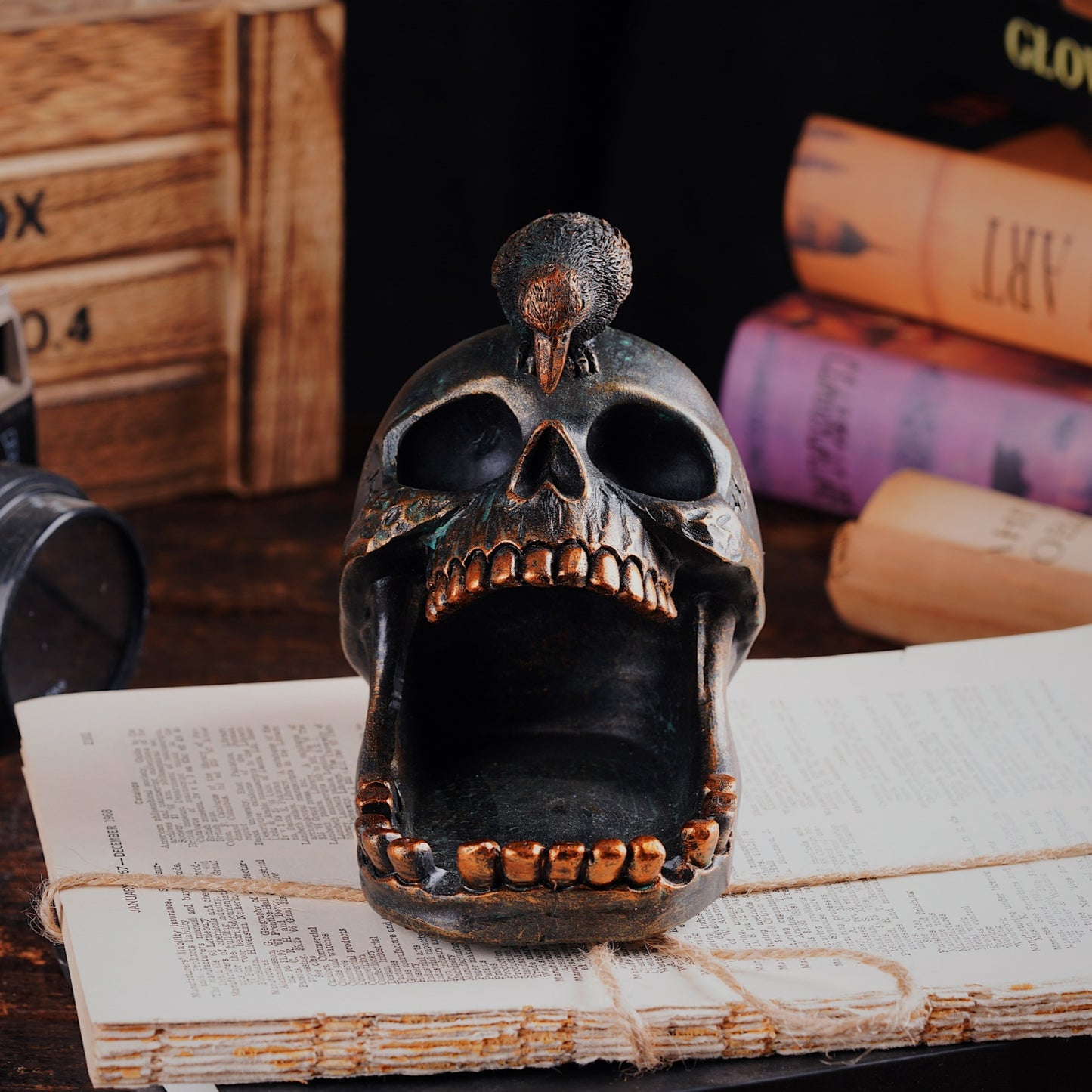 Skull and Crow Ashtray