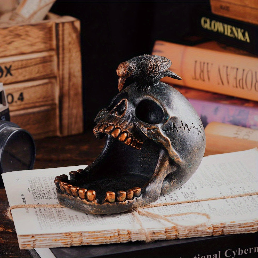 Skull and Crow Ashtray