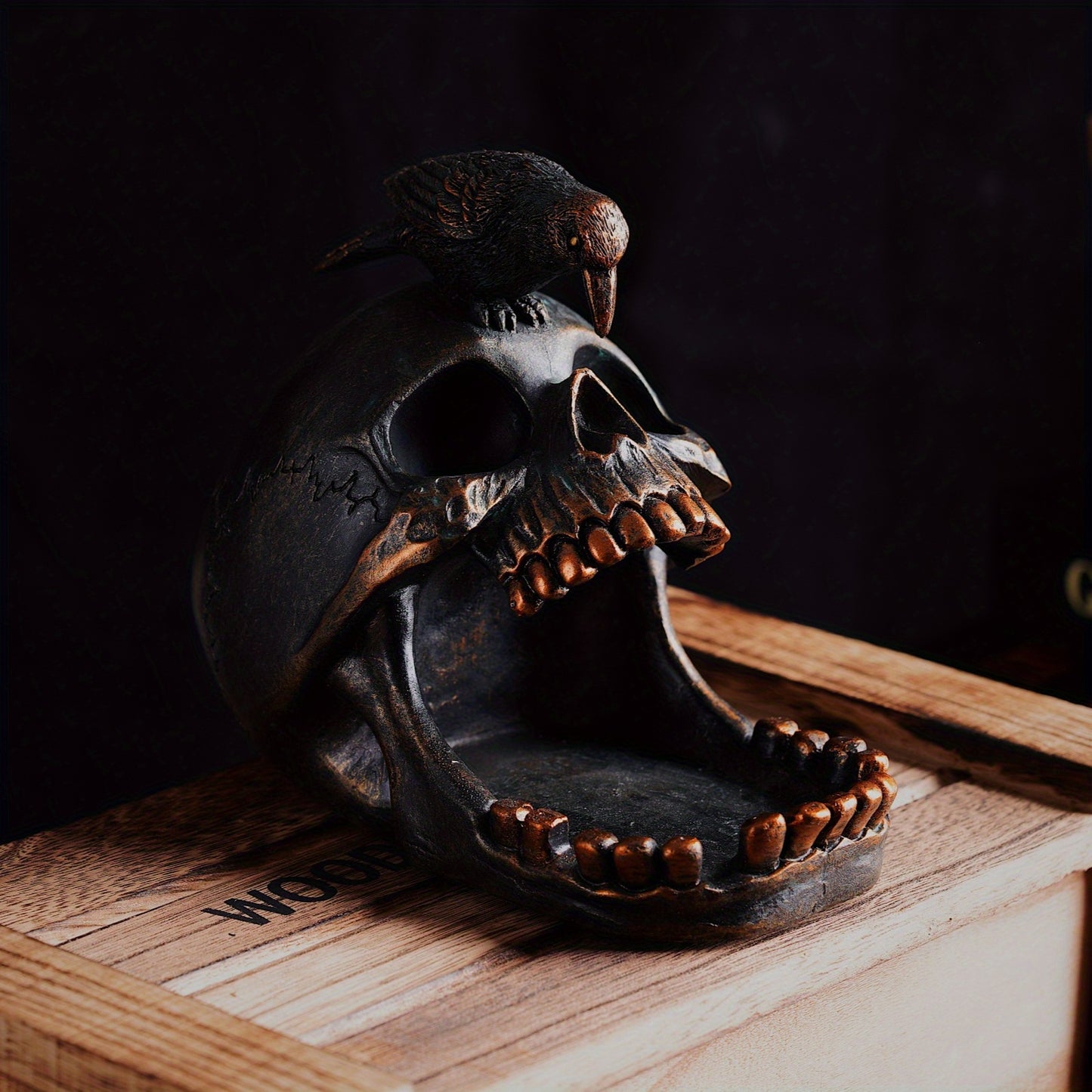 Skull and Crow Ashtray