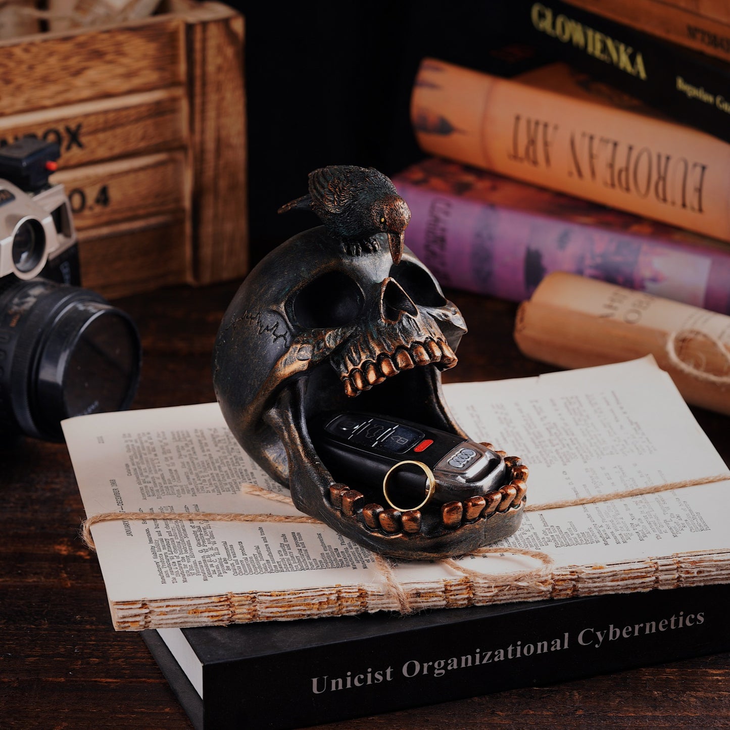 Skull and Crow Ashtray