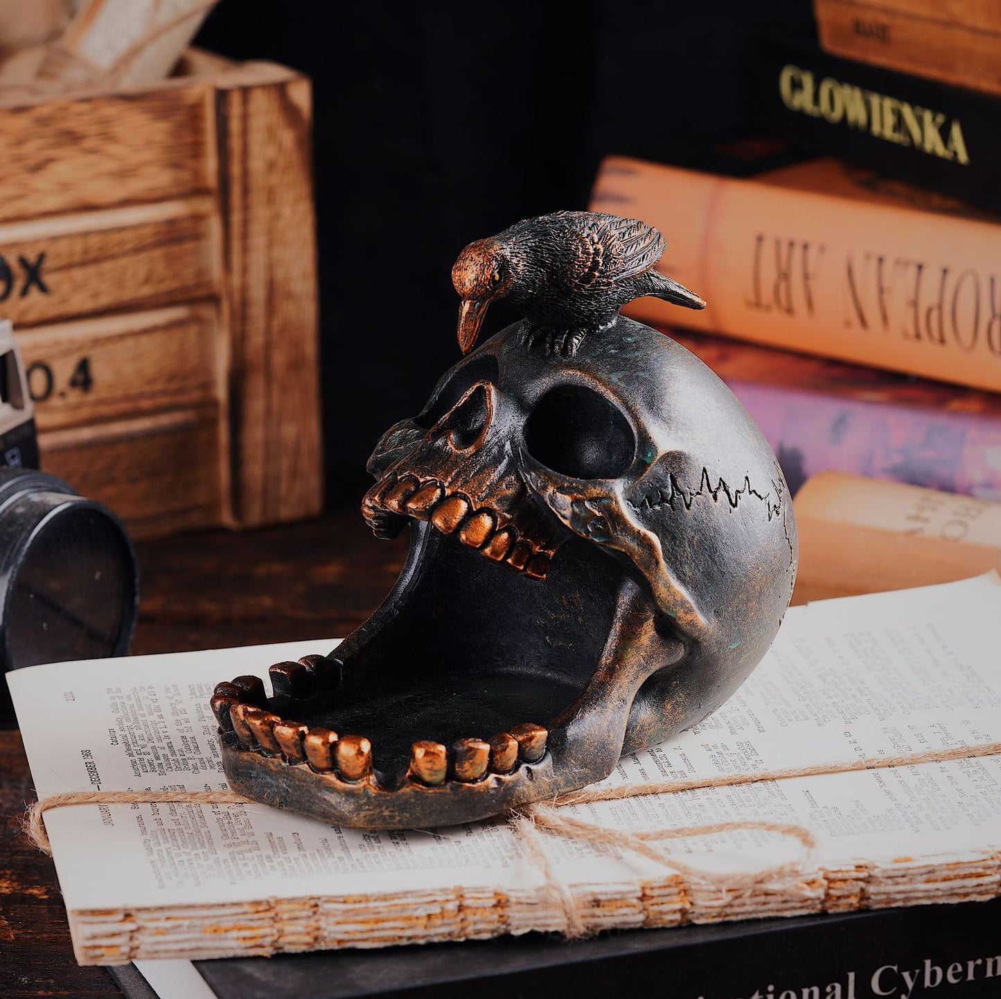 Skull and Crow Ashtray