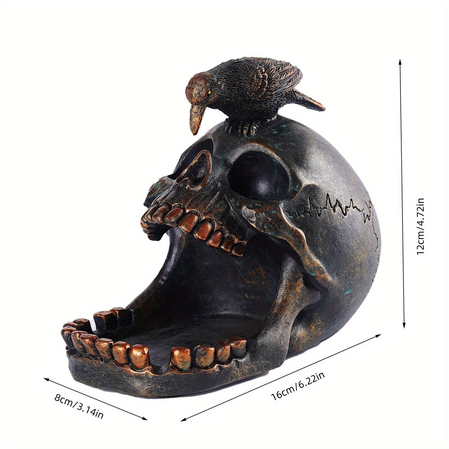 Skull and Crow Ashtray