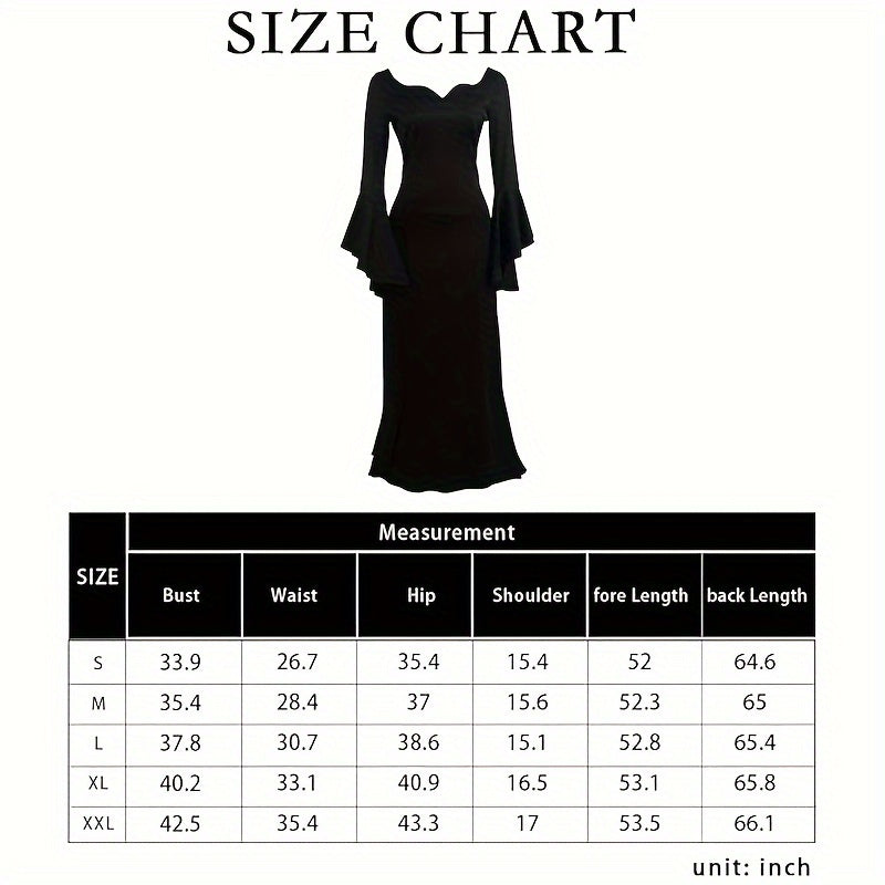 Halloween Party Cosplay Dress Up Gothic Black Dresses And Floor Length Tight Dresses Halloween Christmas Gift