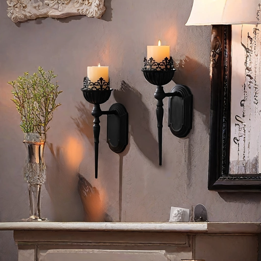 Black Vintage Candlesticks (2)