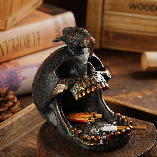 Skull and Crow Ashtray