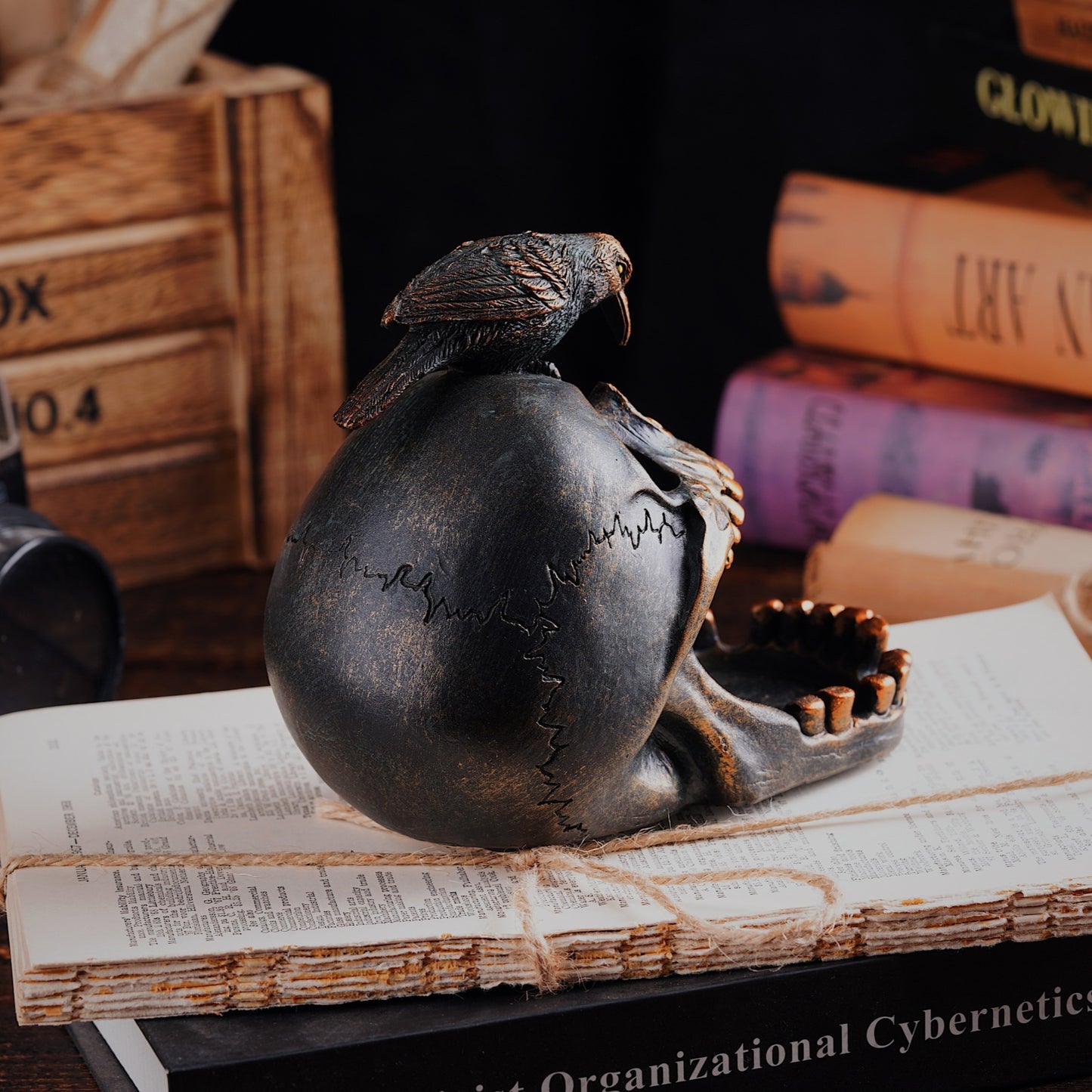 Skull and Crow Ashtray