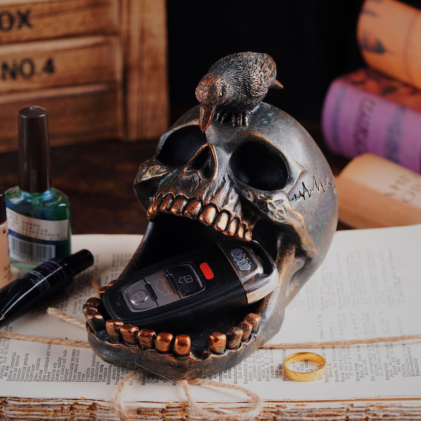 Skull and Crow Ashtray