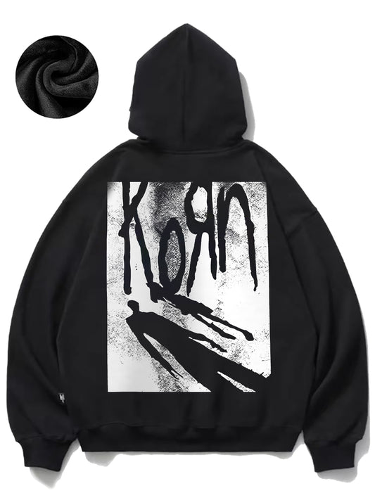 Grunge Band Logo Design Fun Men's fashion hoodie casual autumn and winter fleece hoodie comfortabl eessential hoodie