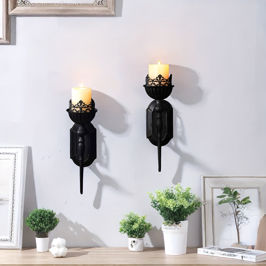 Black Vintage Candlesticks (2)