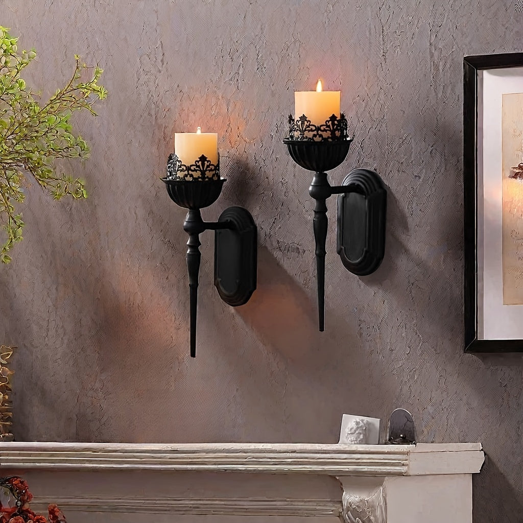 Black Vintage Candlesticks (2)