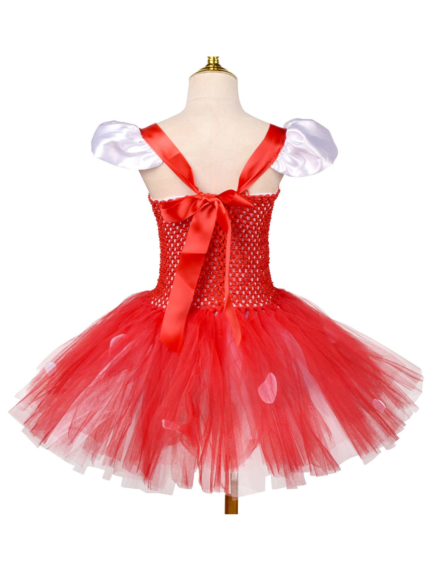 Charming Girls' Mushroom Set with Flutter Sleeves, Tulle Dress & Matching Hat