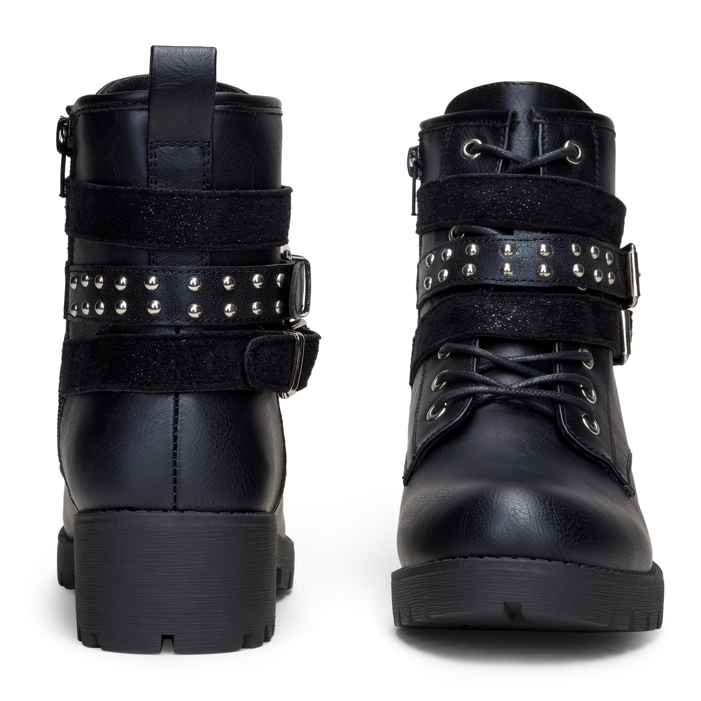 Womens' Combat Lace up Ankle Boots Motorcycle Booties