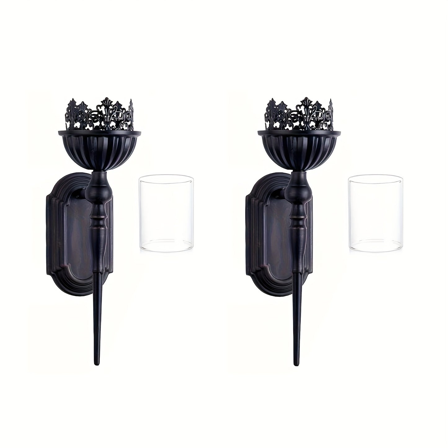 Black Vintage Candlesticks (2)