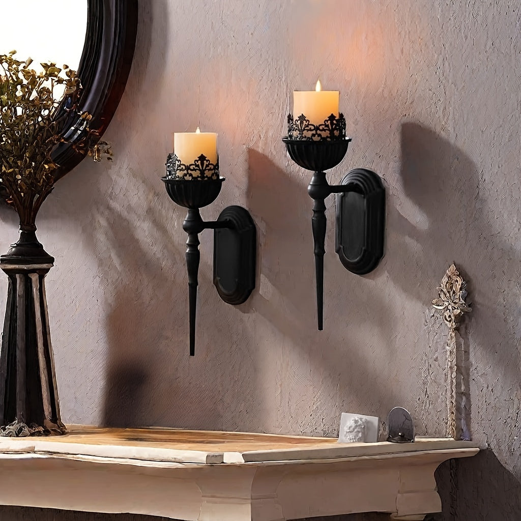 Black Vintage Candlesticks (2)