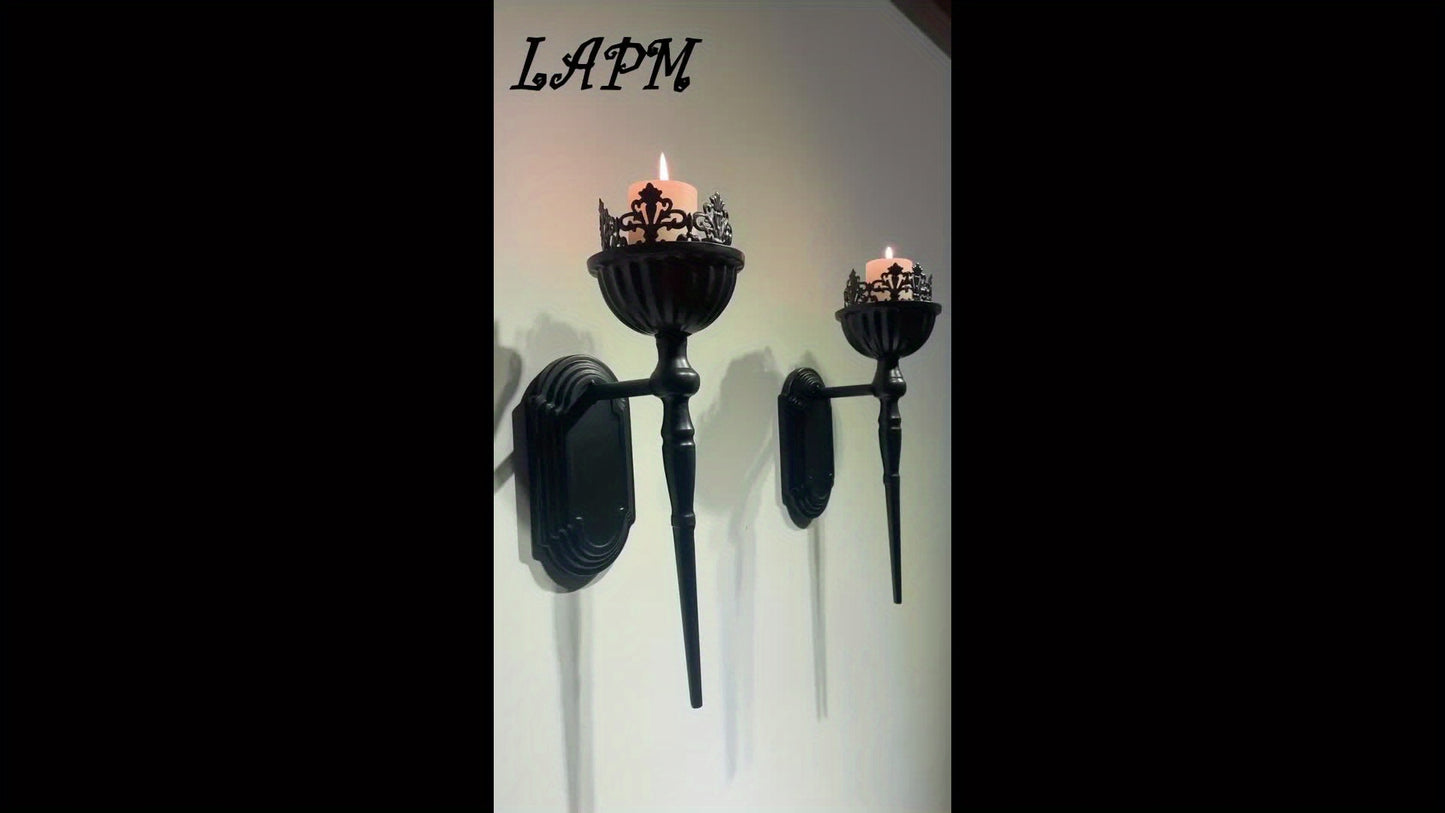 Black Vintage Candlesticks (2)